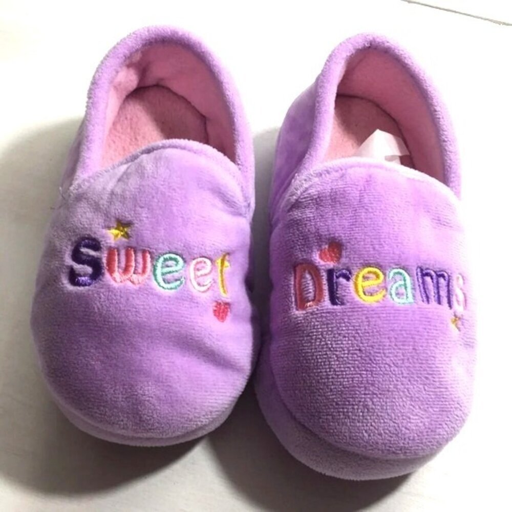 Wonder Nation Girls Slippers Sweet Dreams Purple Size 11-12